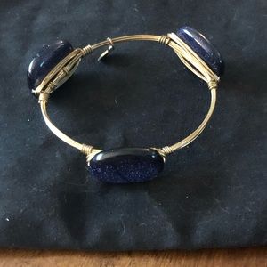 Bourbon & Bowties Sparkly Blue Stone Bangle